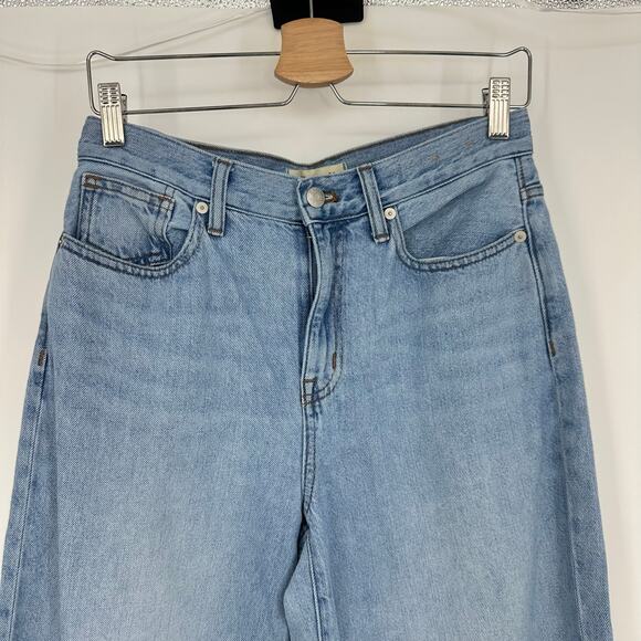 Madewell Womens Superwide Leg Jeans Size 26 High Rise Blue Casual Minimalist - Picture 3 of 12